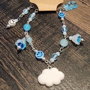 Handmade Pastel Blue Charm Bracelet